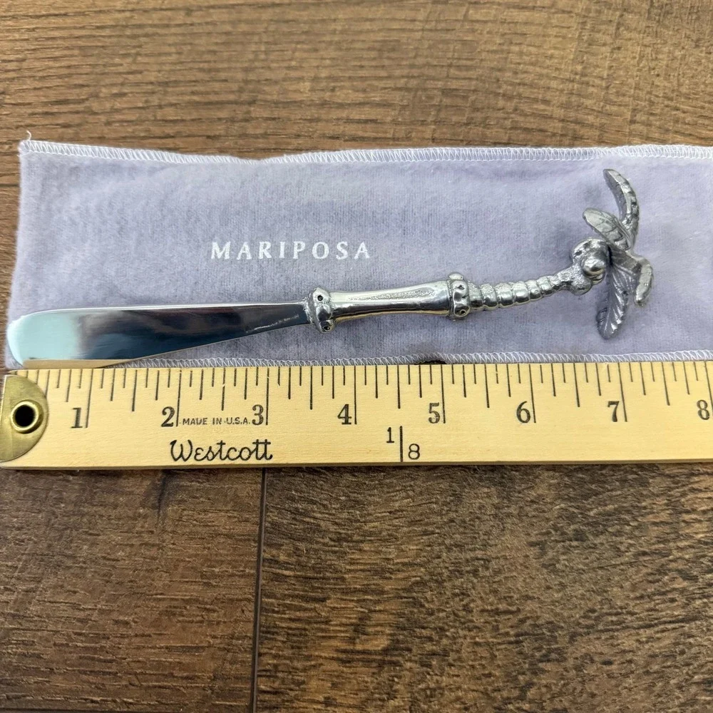 Mariposa Palm Tree Cheese Spreader Silver